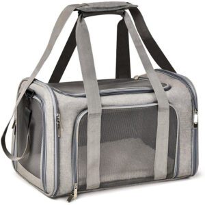 black foldable pet backpack
