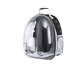 blue space capsule pet backpack