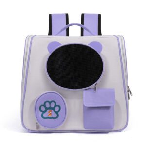 yellow square space capsule pet backpack