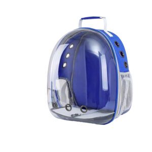 blue space capsule pet backpack