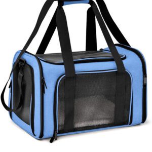 black foldable pet backpack