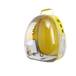 blue space capsule pet backpack