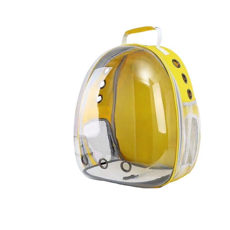 blue space capsule pet backpack