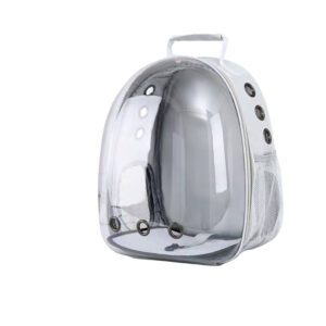 blue space capsule pet backpack