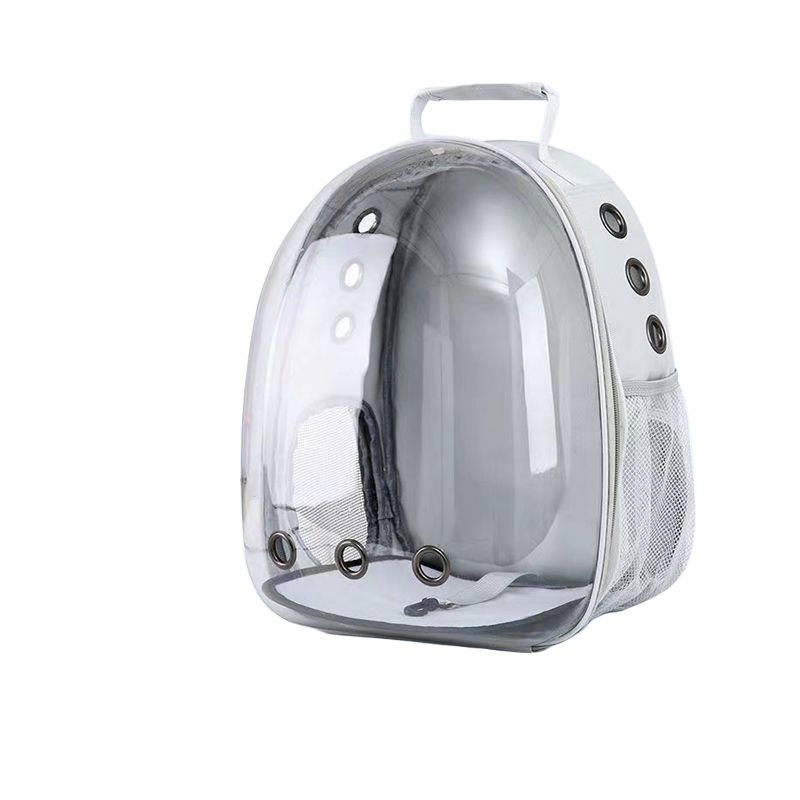 blue space capsule pet backpack