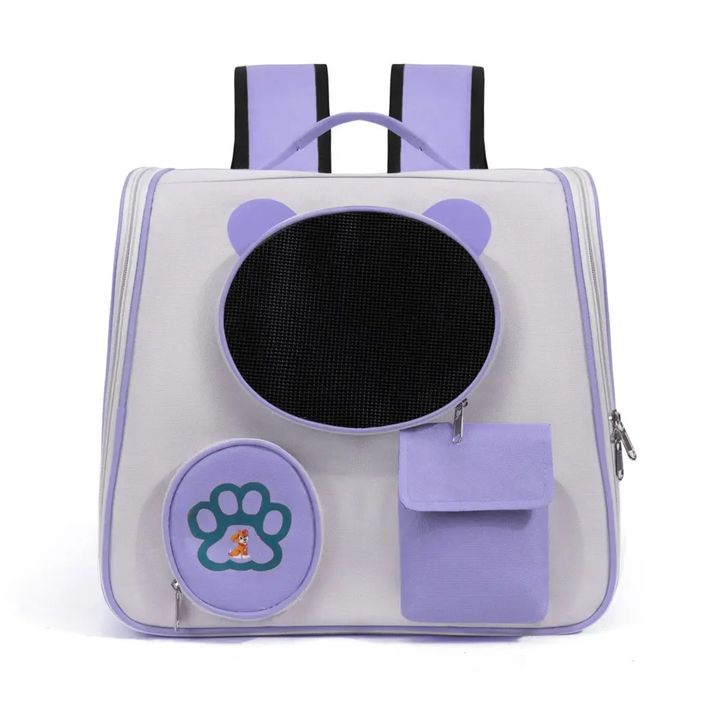 yellow square space capsule pet backpack